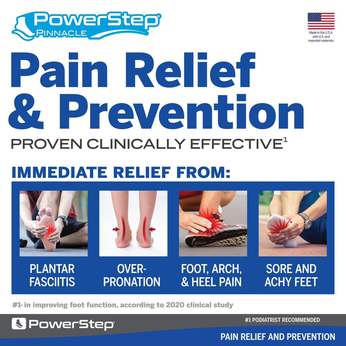 Insoles PowerStep Pinnacle running shoe