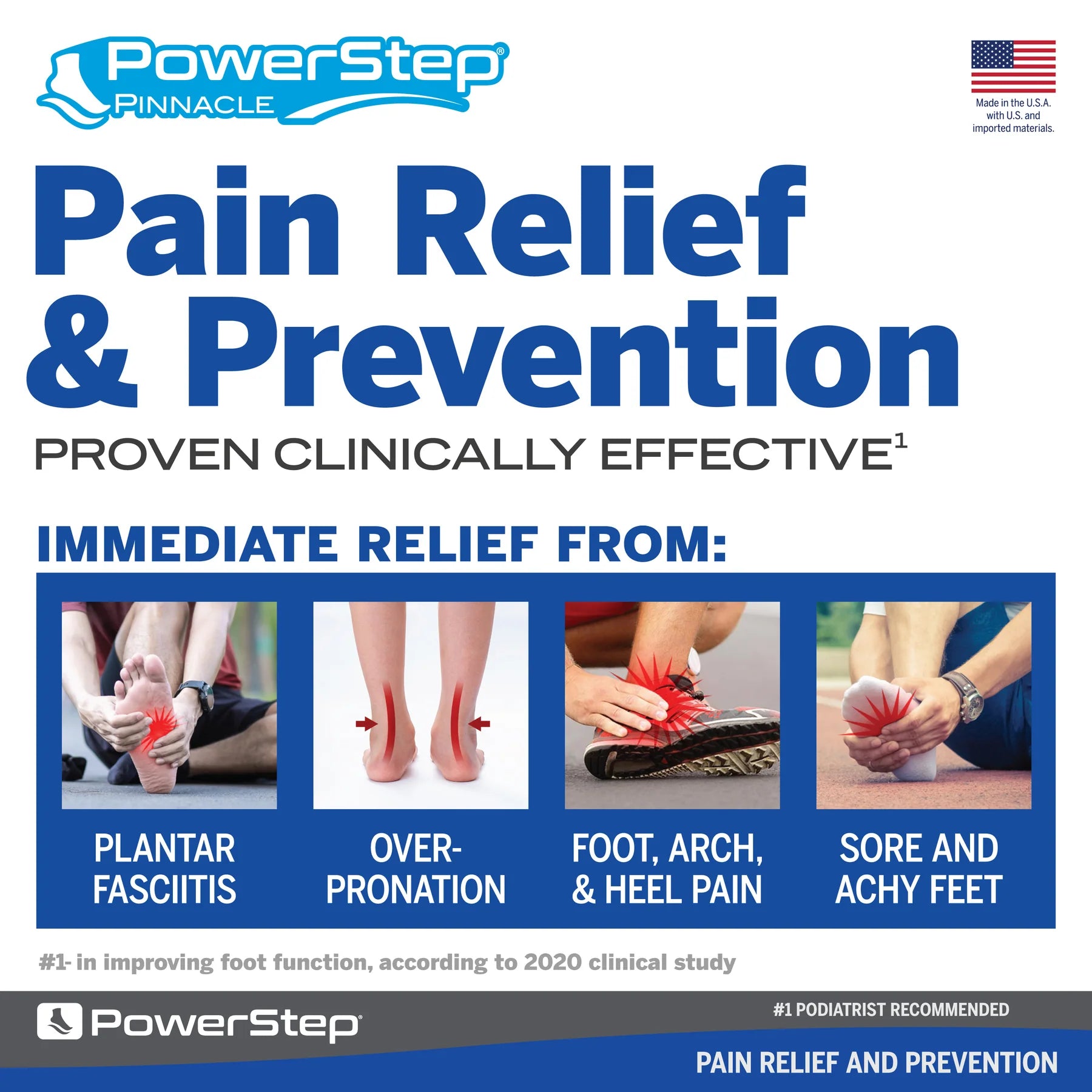 Insoles PowerStep Pinnacle running shoe